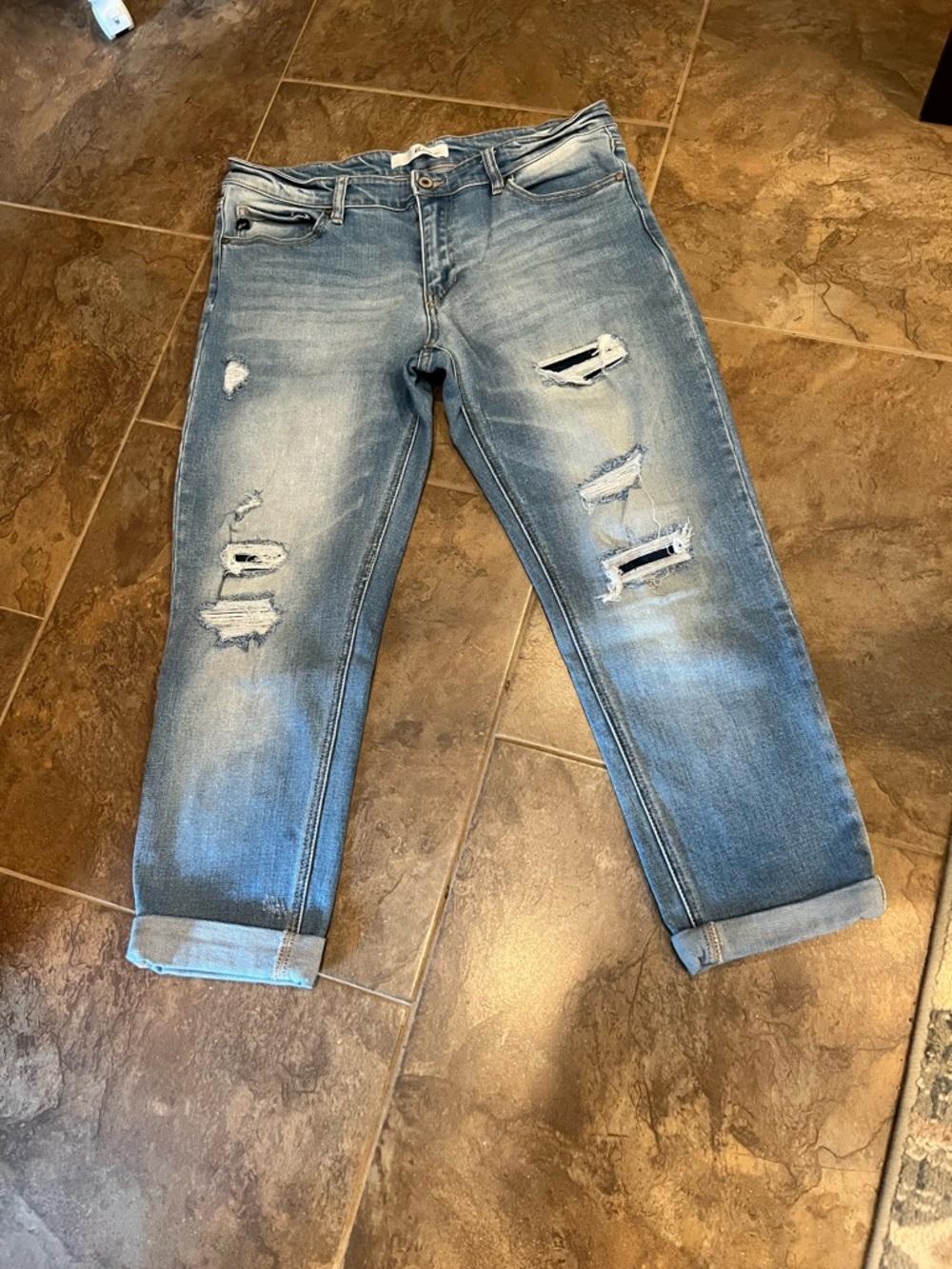 KanCan Distressed Light Blue Boyfriend Jeans